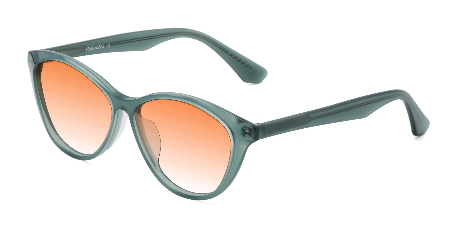 Angle of Casualness in Teal with Orange Gradient Lenses