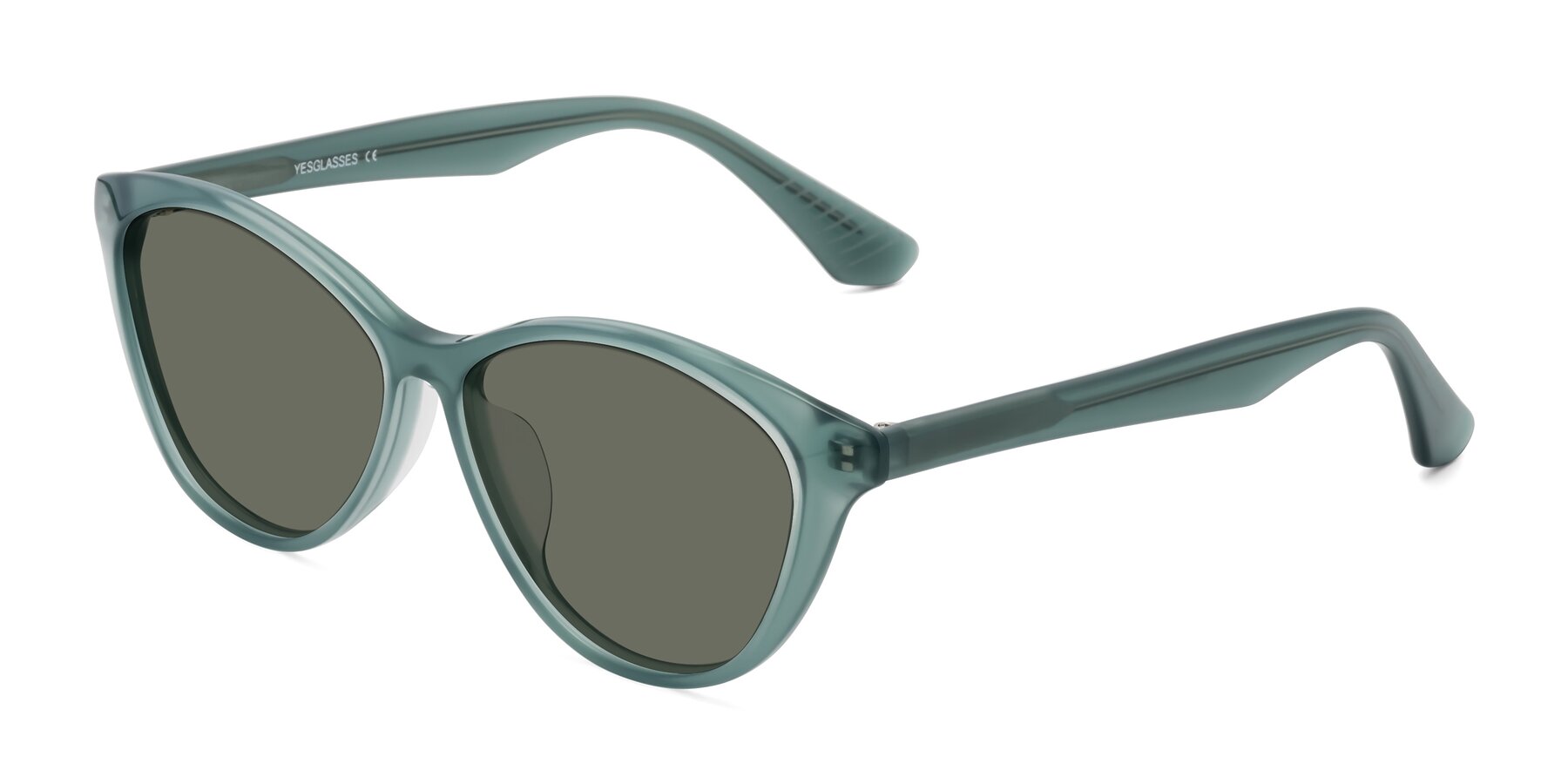 Angle of Casualness in Teal with Gray Polarized Lenses