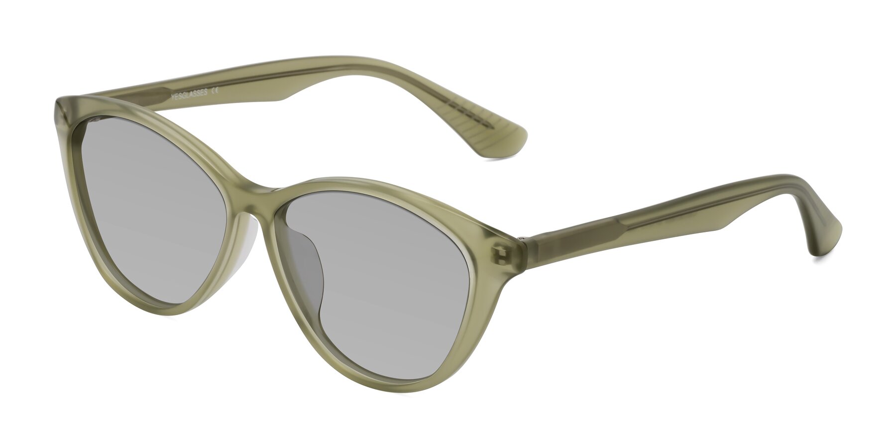 Angle of Casualness in Olive with Light Gray Tinted Lenses