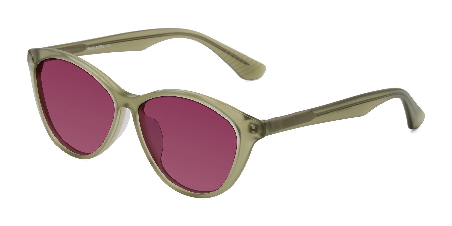 Angle of Casualness in Olive with Wine Tinted Lenses