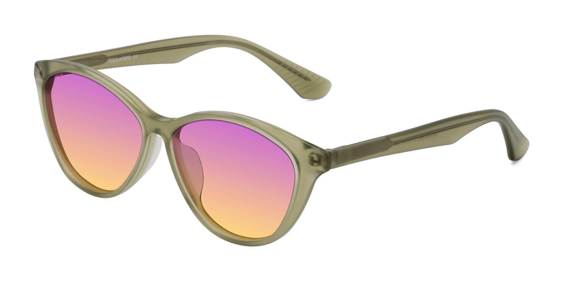 Angle of Casualness in Olive with Purple / Yellow Gradient Lenses