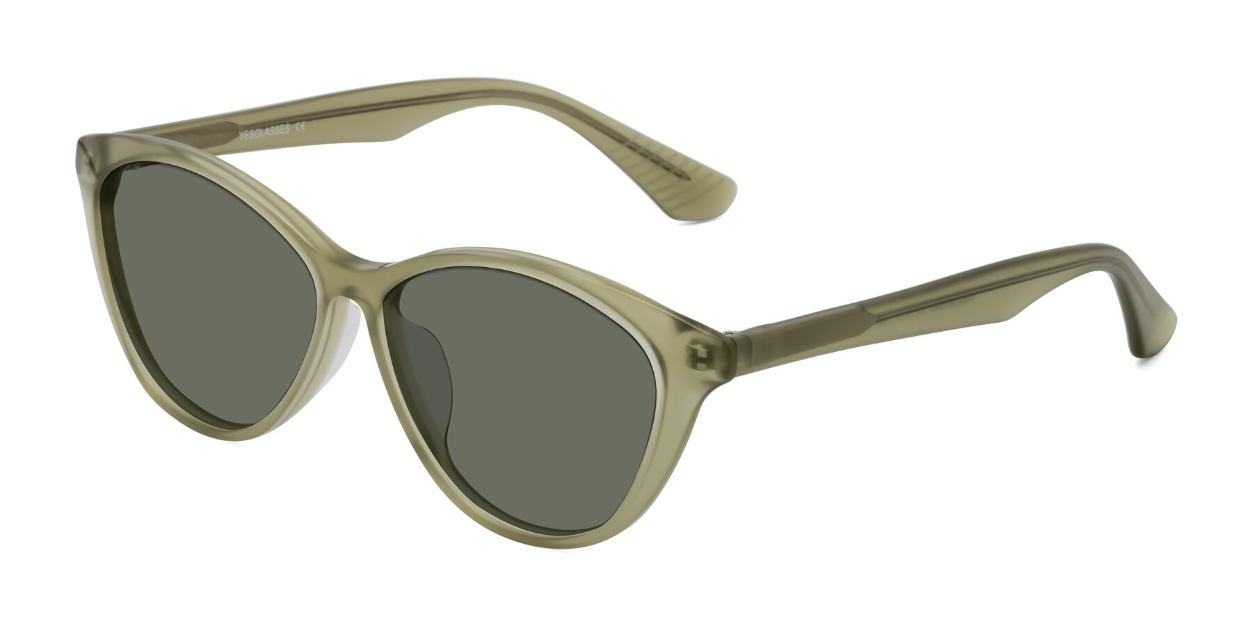 Angle of Casualness in Olive with Gray Polarized Lenses