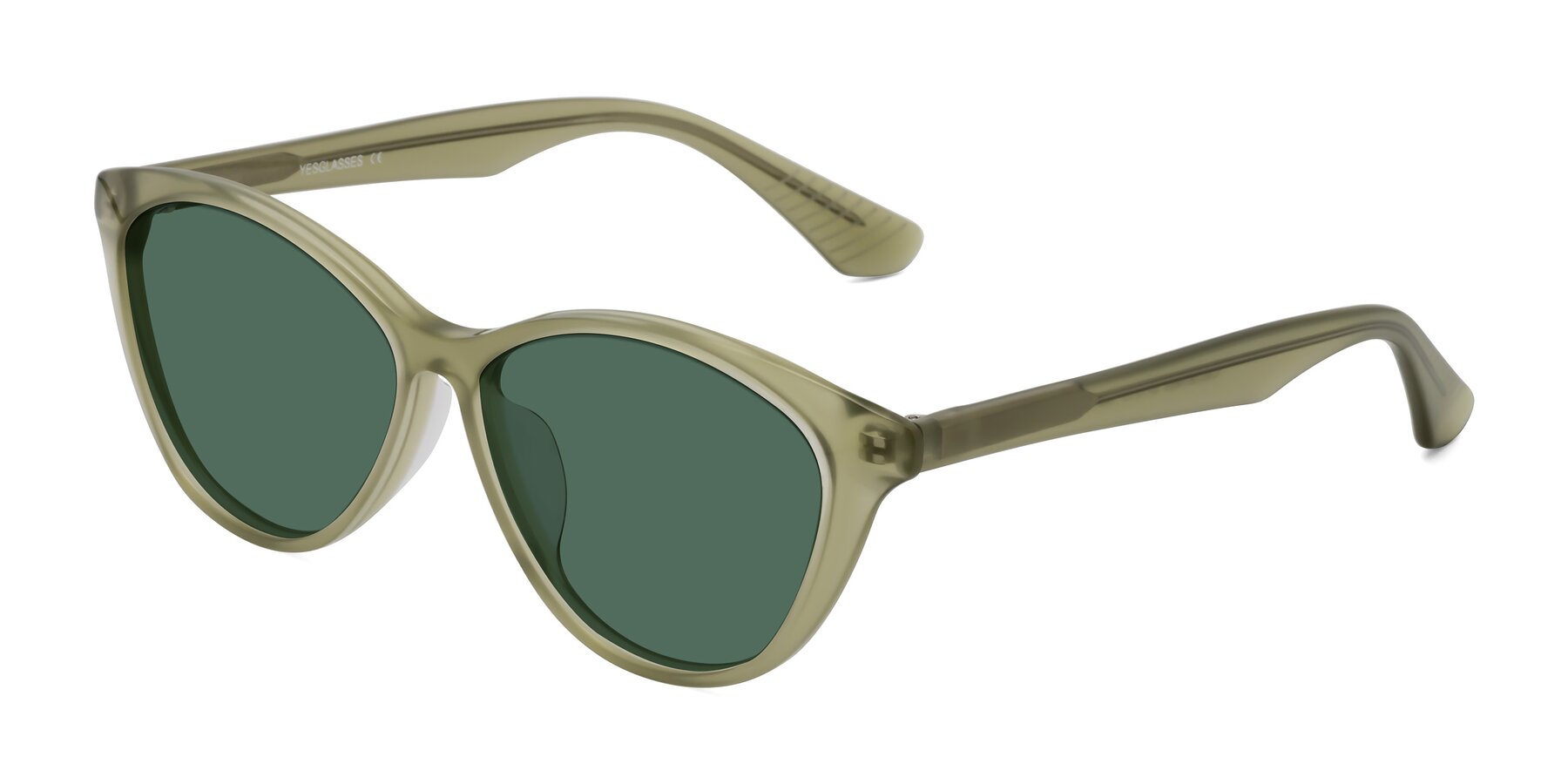 Angle of Casualness in Olive with Green Polarized Lenses