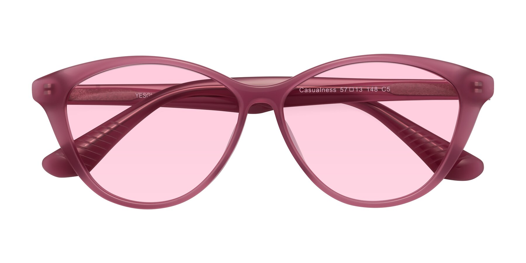 Folded Front of Casualness in Pink with Light Pink Tinted Lenses