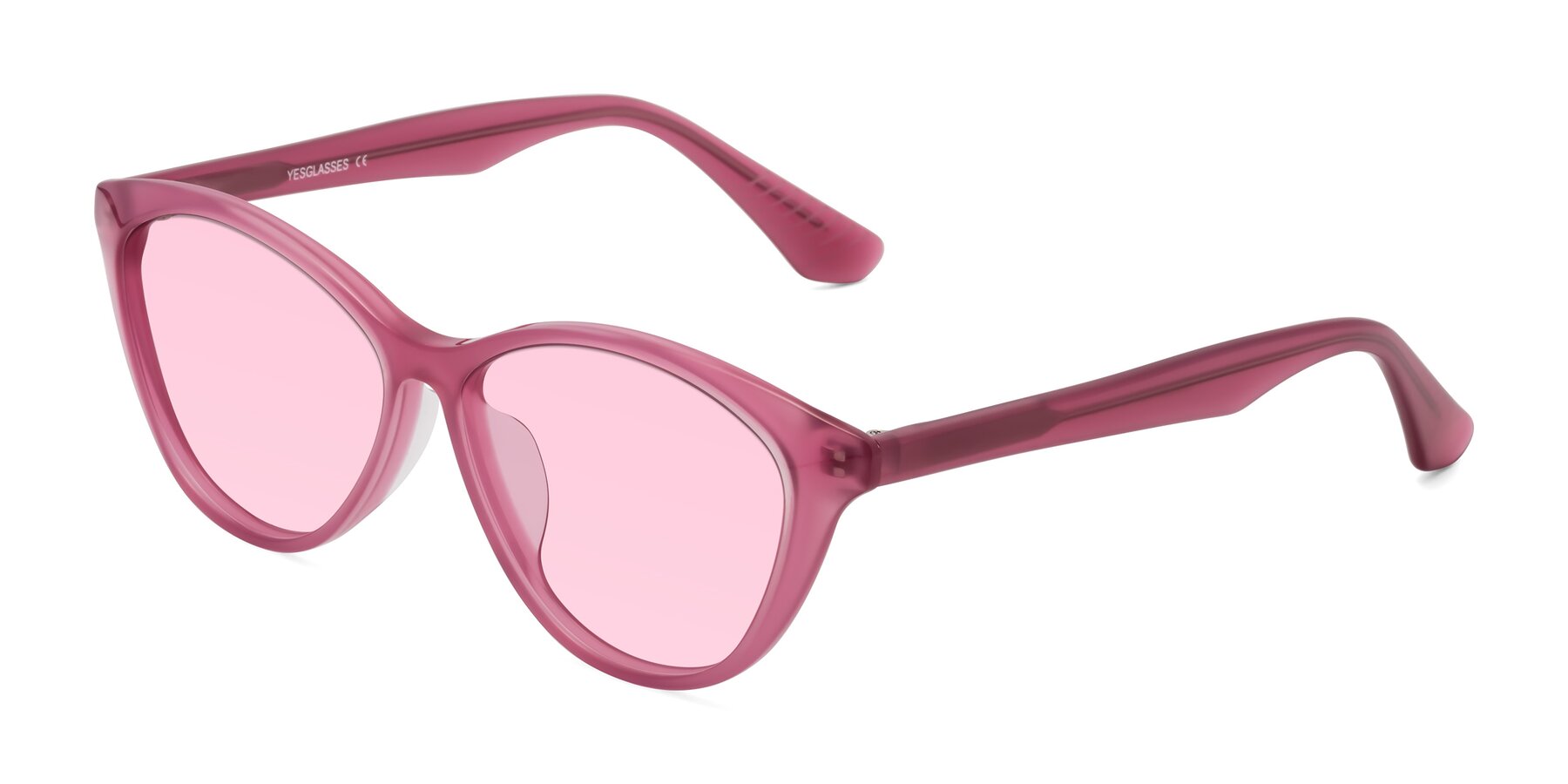 Angle of Casualness in Pink with Light Pink Tinted Lenses