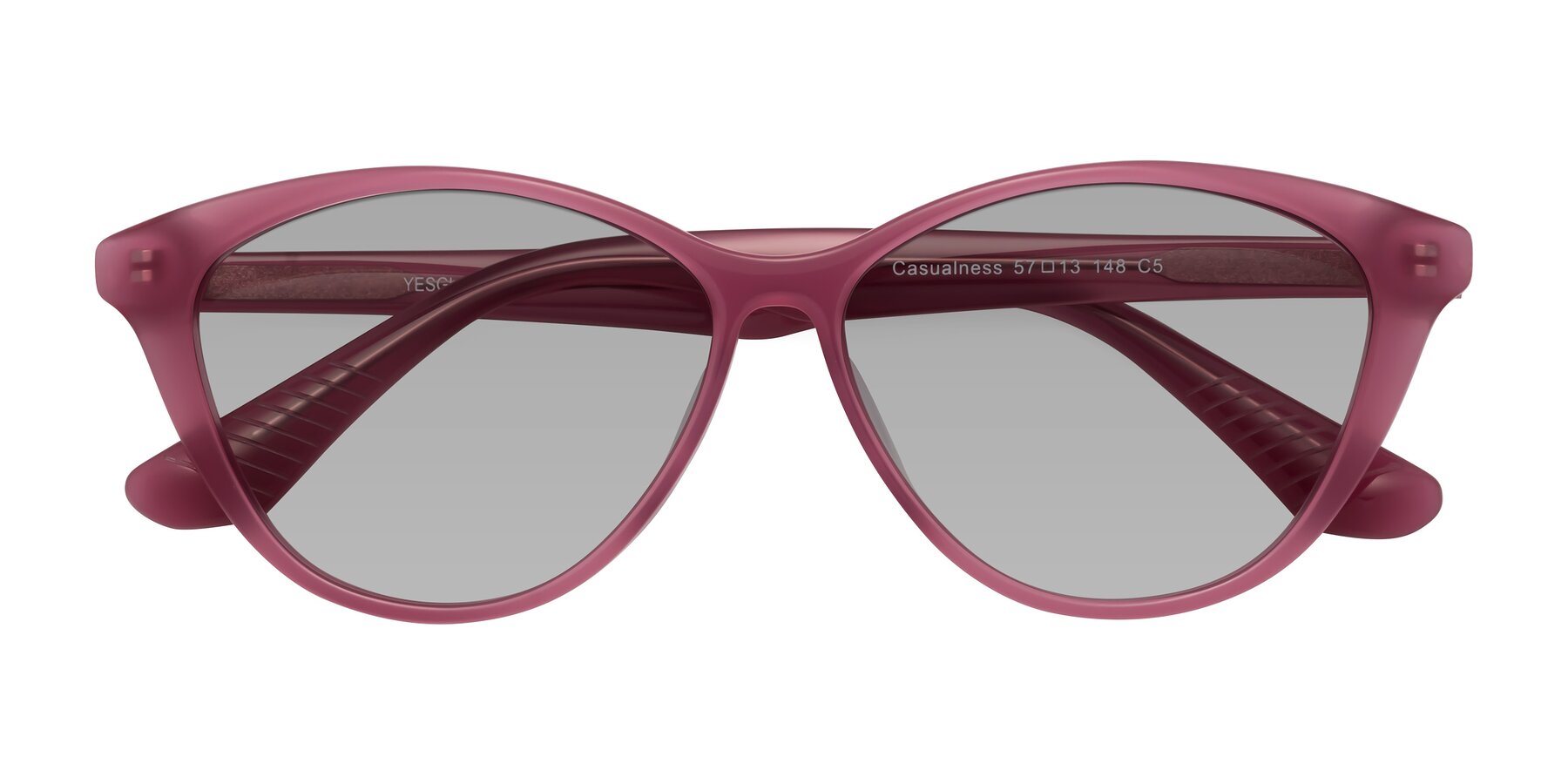 Folded Front of Casualness in Pink with Light Gray Tinted Lenses