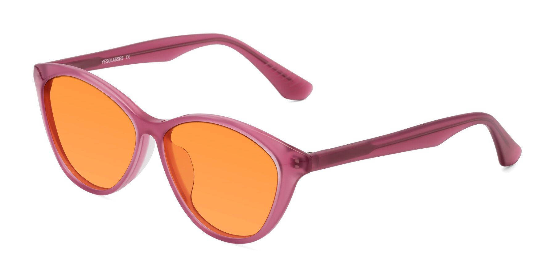 Angle of Casualness in Pink with Orange Tinted Lenses