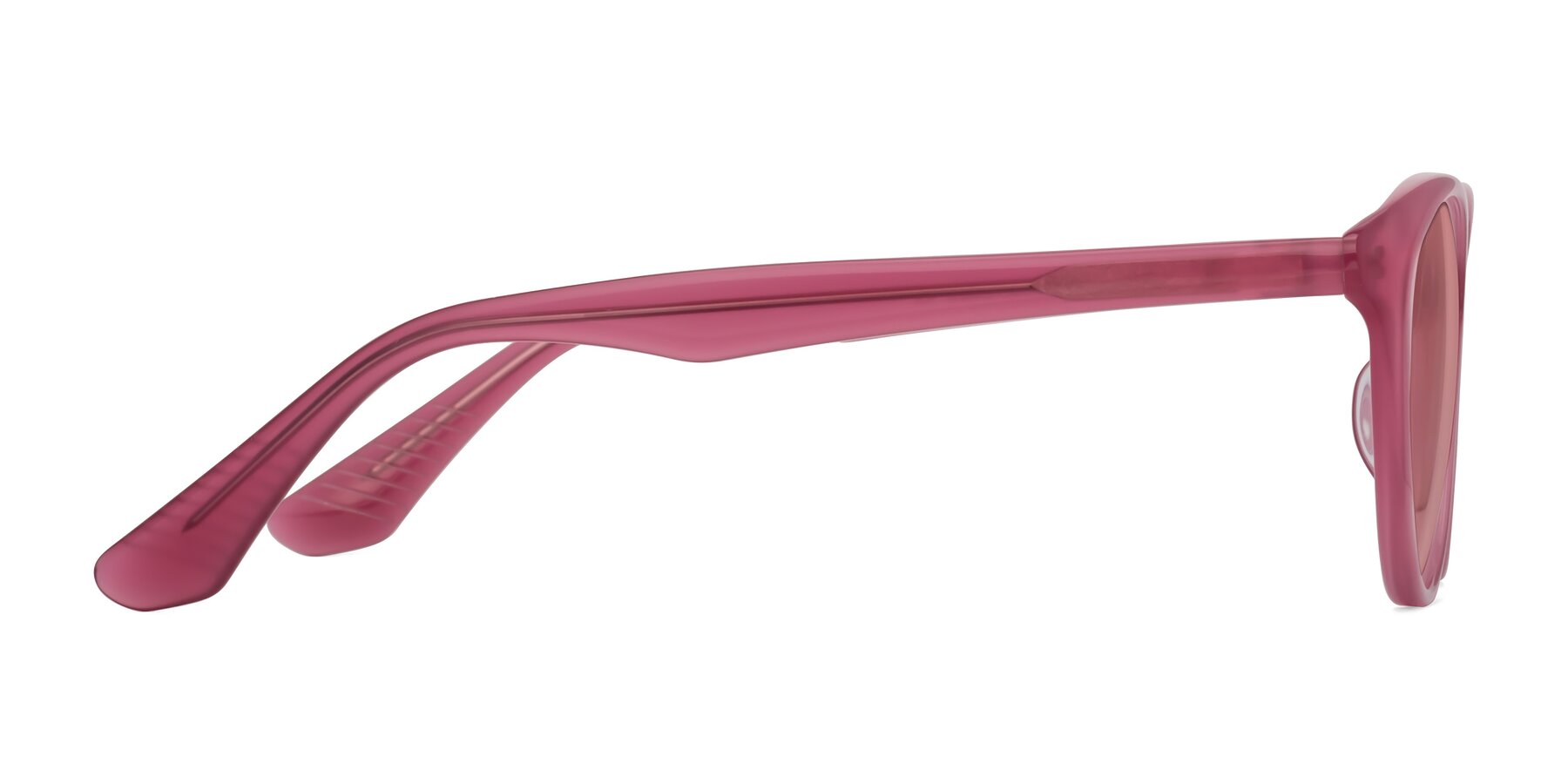 Side of Casualness in Pink with Medium Garnet Tinted Lenses