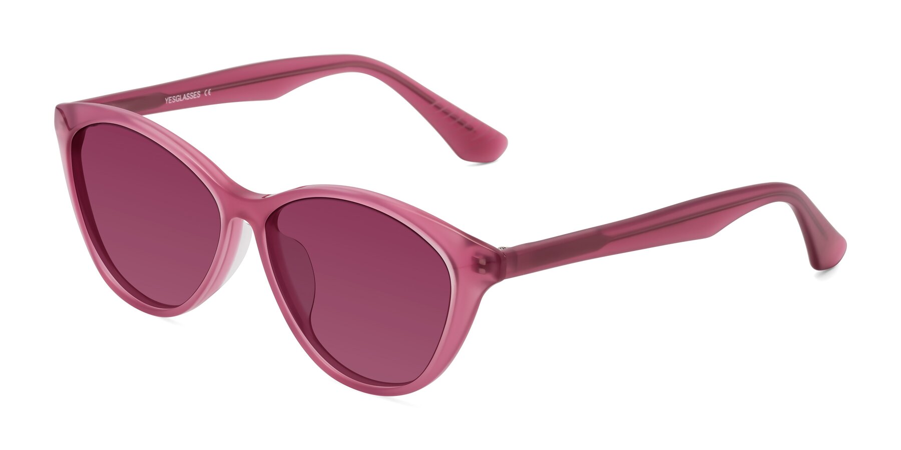 Angle of Casualness in Pink with Wine Tinted Lenses