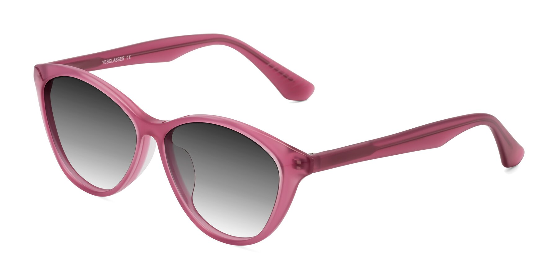 Angle of Casualness in Pink with Gray Gradient Lenses