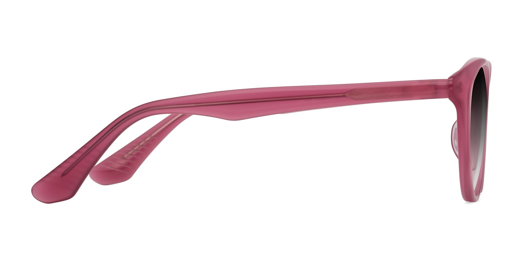 Side of Casualness in Pink with Gray Gradient Lenses