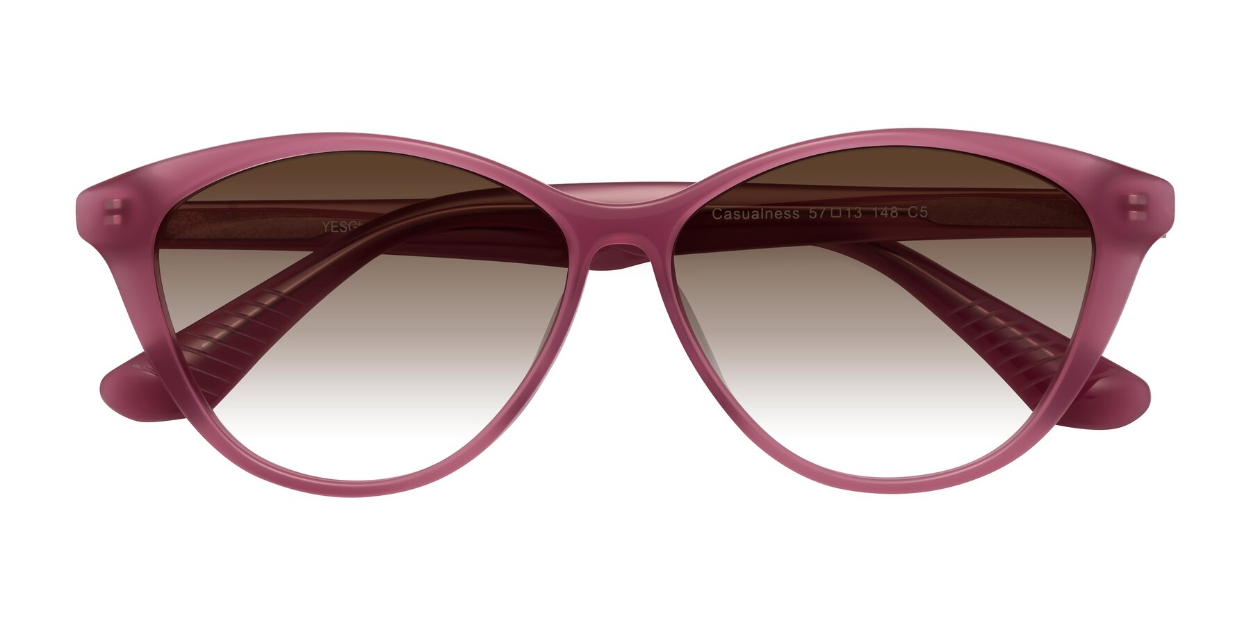 Folded Front of Casualness in Pink with Brown Gradient Lenses