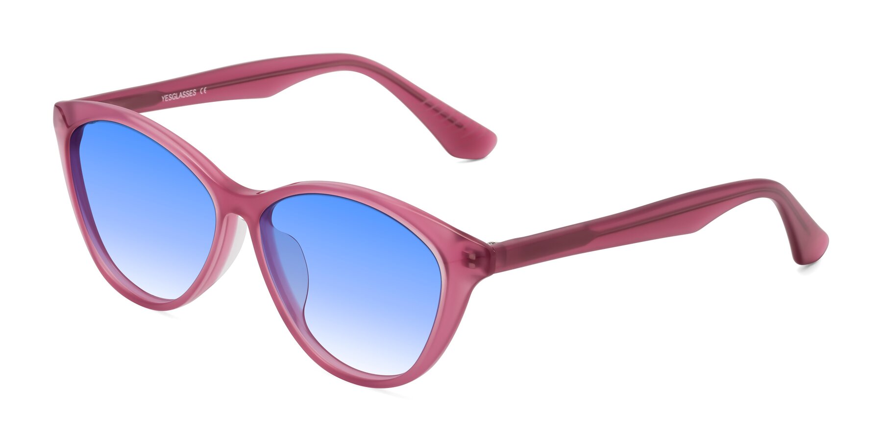 Angle of Casualness in Pink with Blue Gradient Lenses