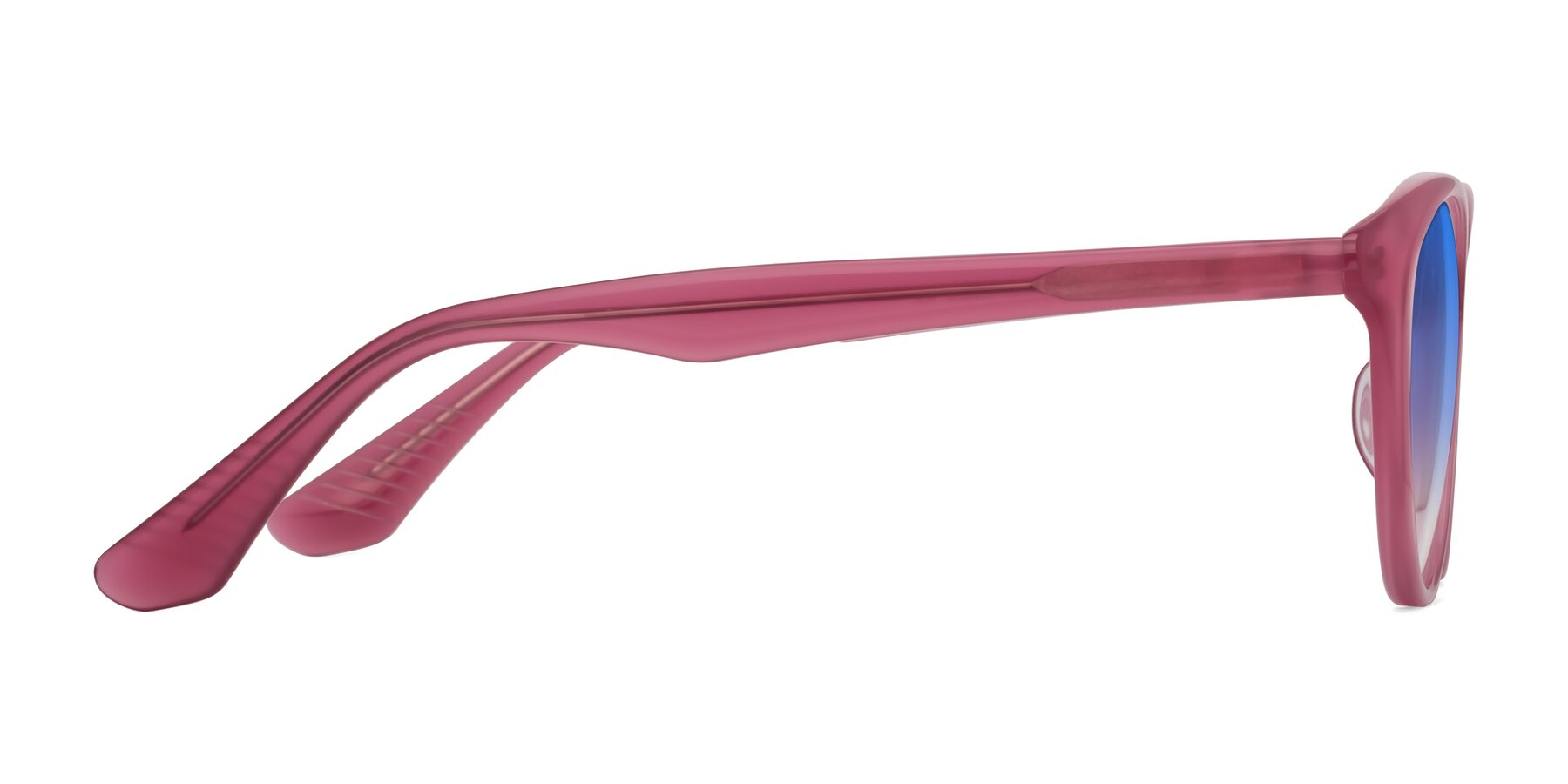 Side of Casualness in Pink with Blue Gradient Lenses