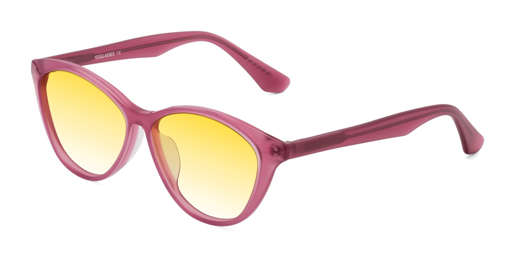 Angle of Casualness in Pink with Yellow Gradient Lenses