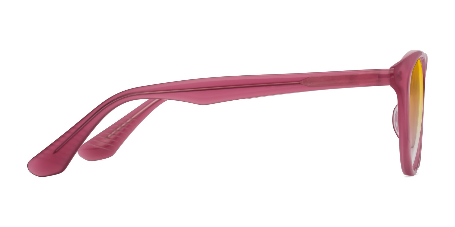 Side of Casualness in Pink with Yellow Gradient Lenses