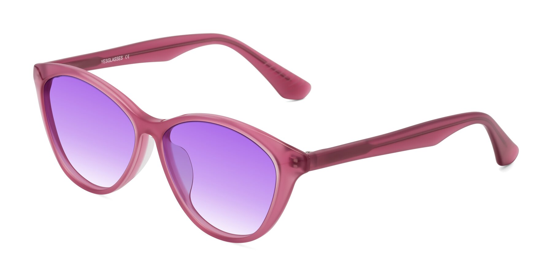 Angle of Casualness in Pink with Purple Gradient Lenses