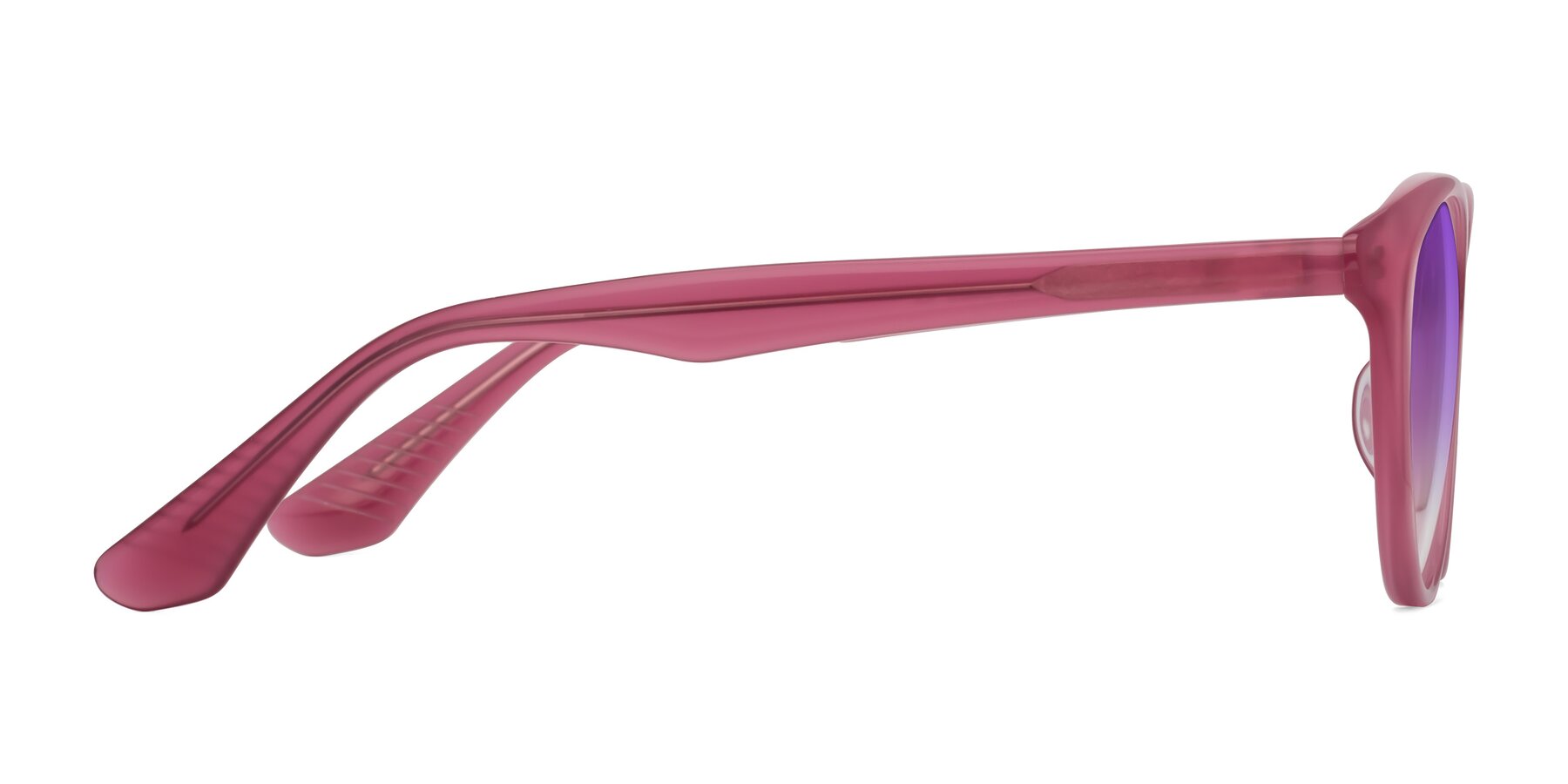 Side of Casualness in Pink with Purple Gradient Lenses