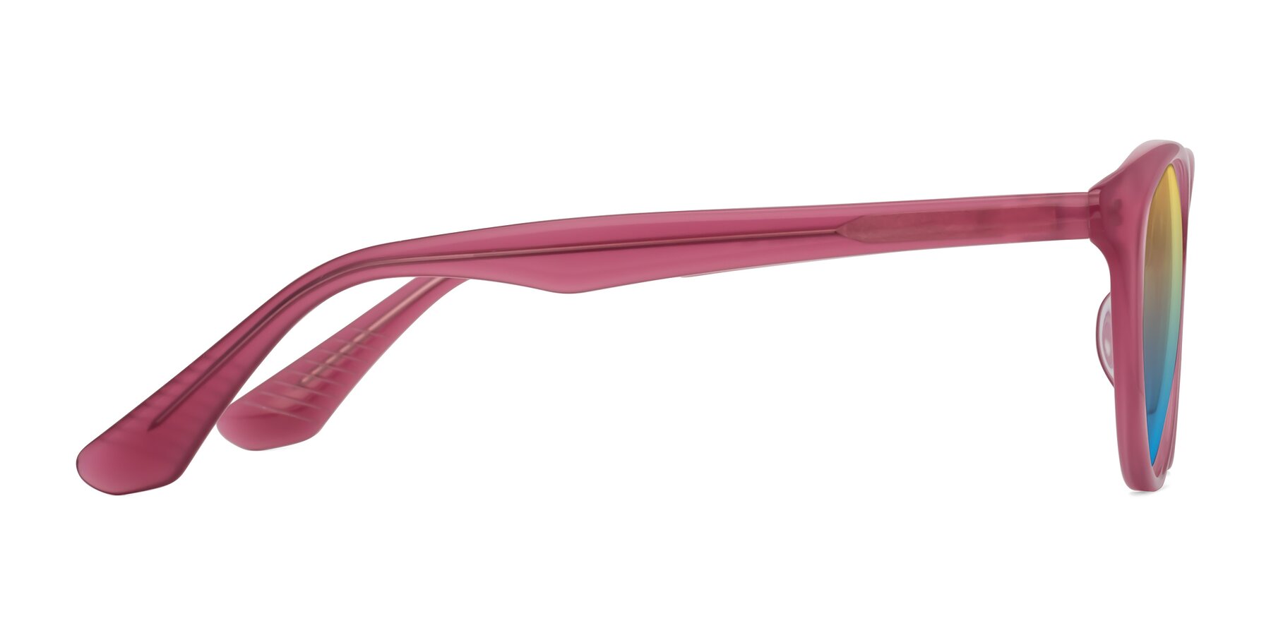 Side of Casualness in Pink with Yellow / Blue Gradient Lenses