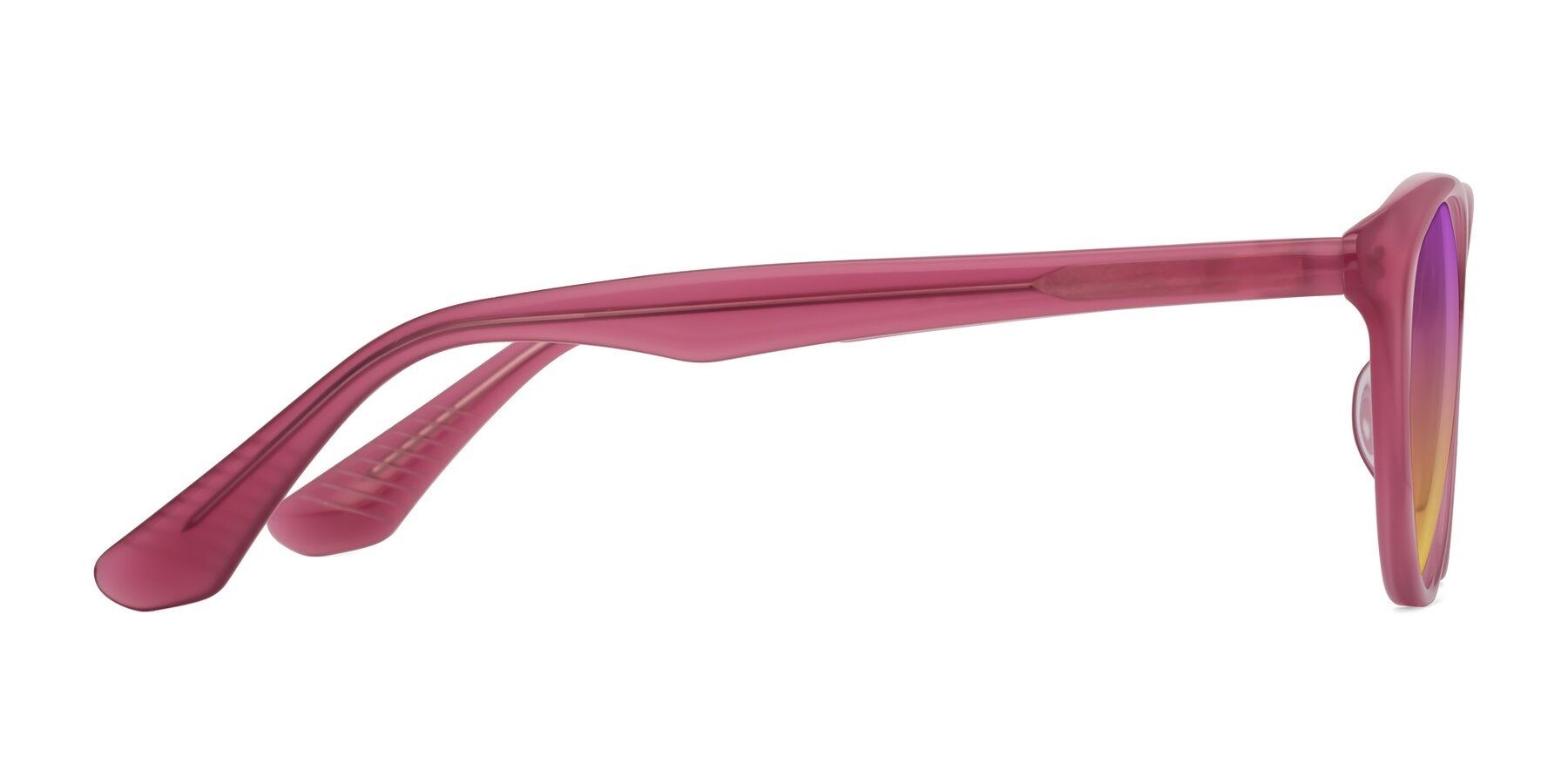 Side of Casualness in Pink with Purple / Yellow Gradient Lenses