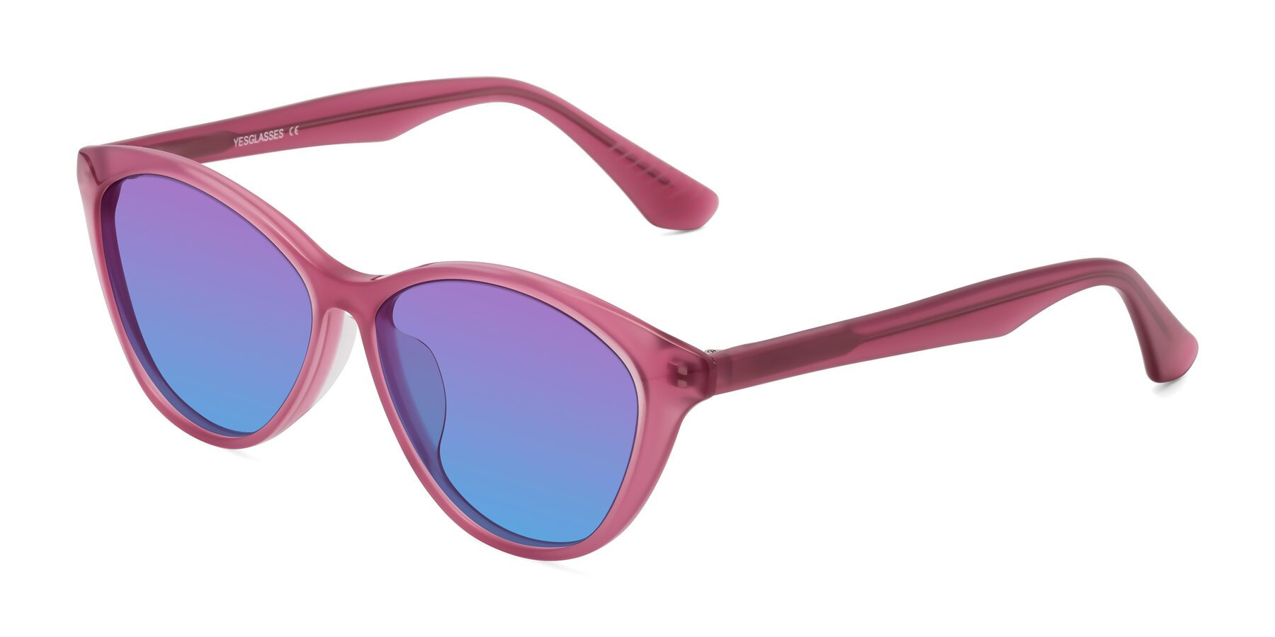 Angle of Casualness in Pink with Purple / Blue Gradient Lenses