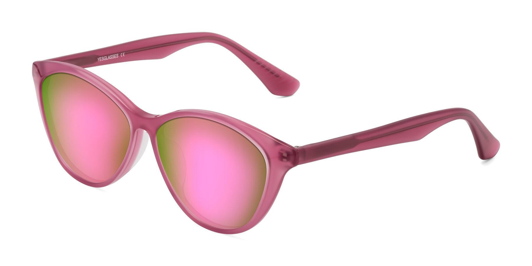 Angle of Casualness in Pink with Pink Mirrored Lenses