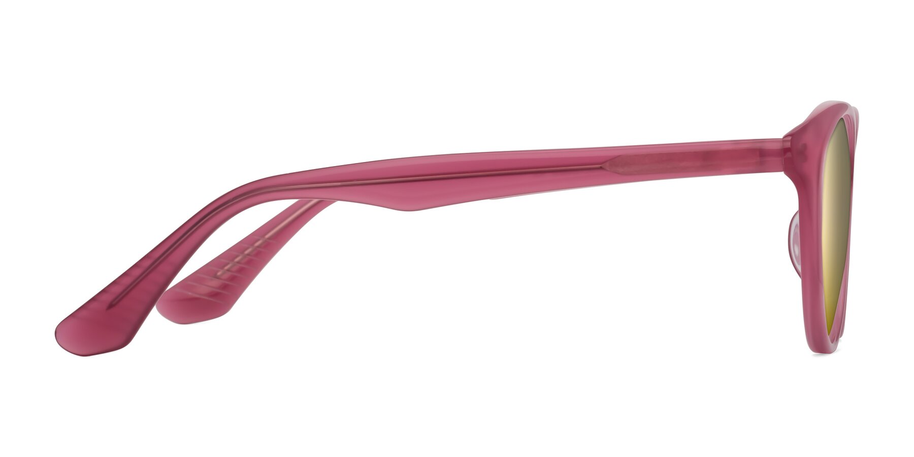 Side of Casualness in Pink with Gold Mirrored Lenses