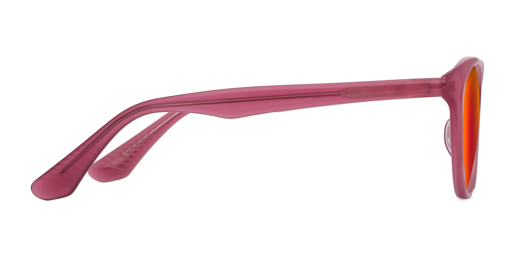 Side of Casualness in Pink with Red Gold Mirrored Lenses