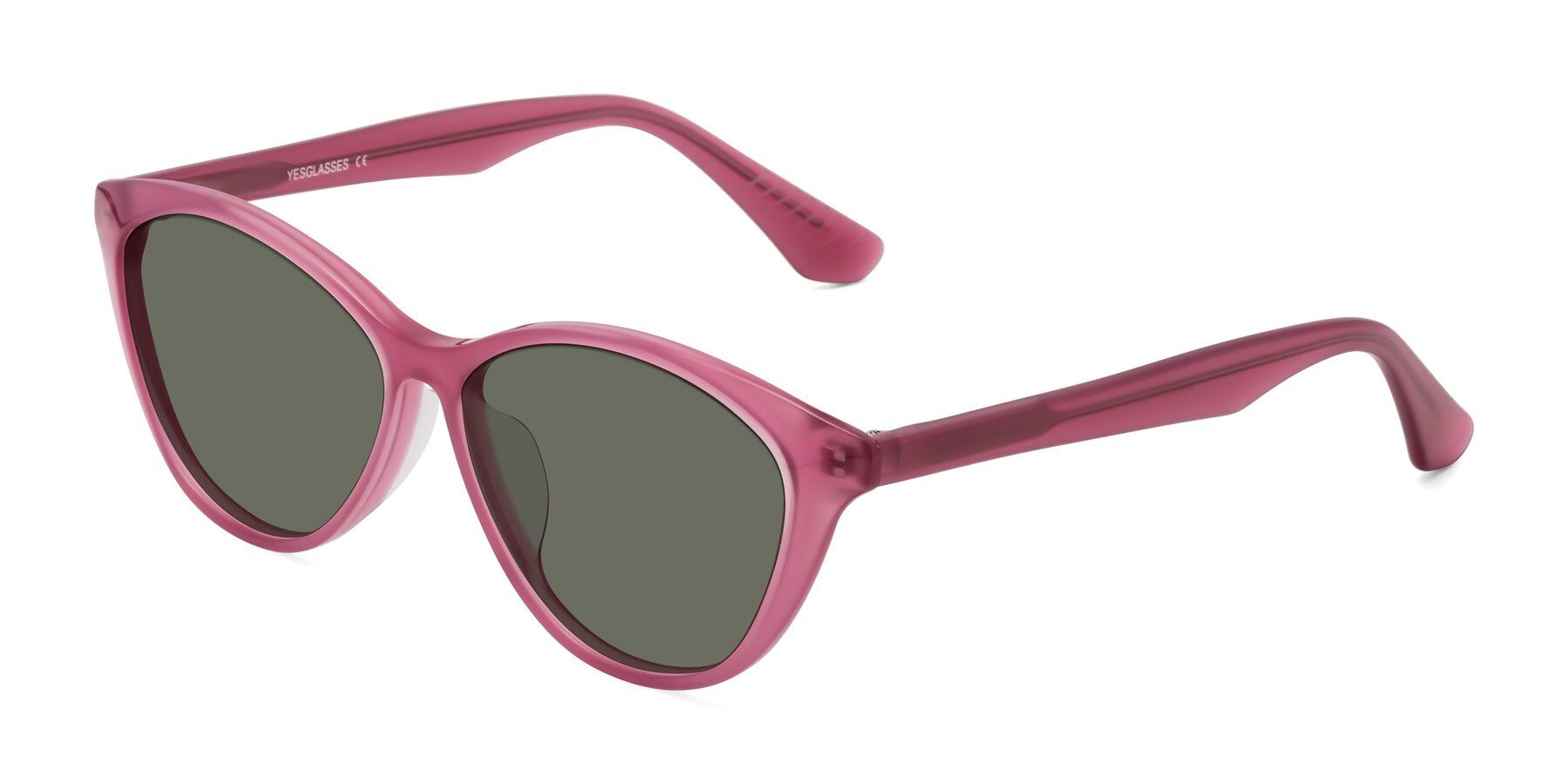 Angle of Casualness in Pink with Gray Polarized Lenses