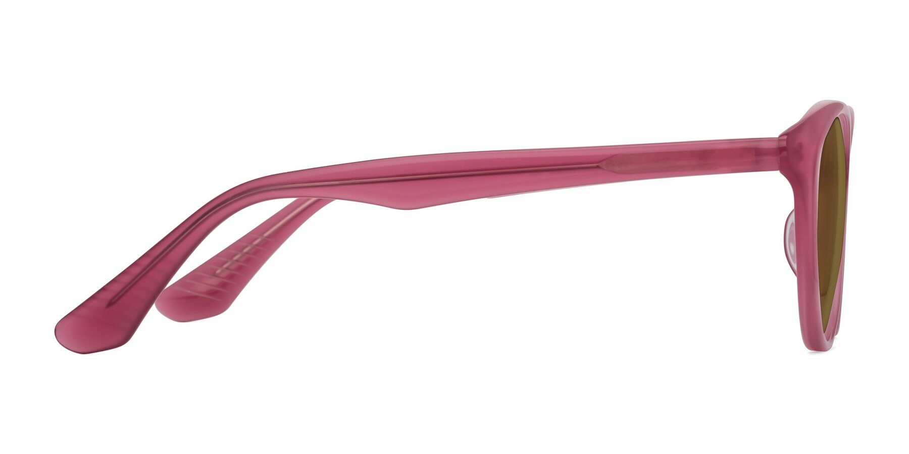 Side of Casualness in Pink with Brown Polarized Lenses