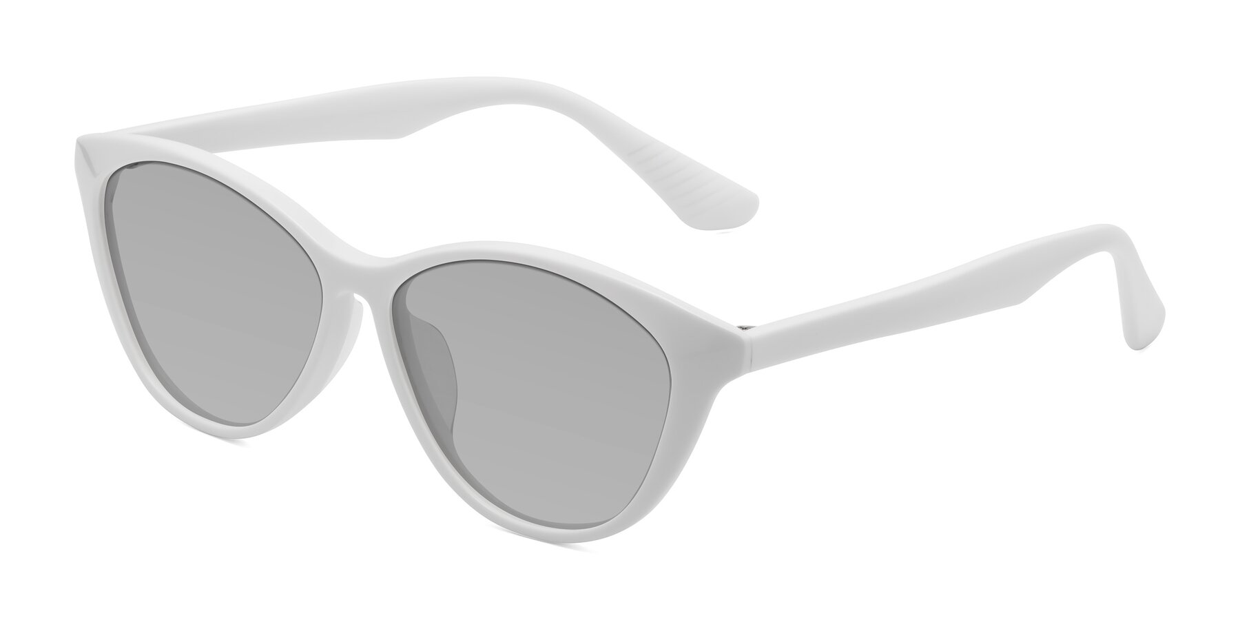 Angle of Casualness in Milky White with Light Gray Tinted Lenses