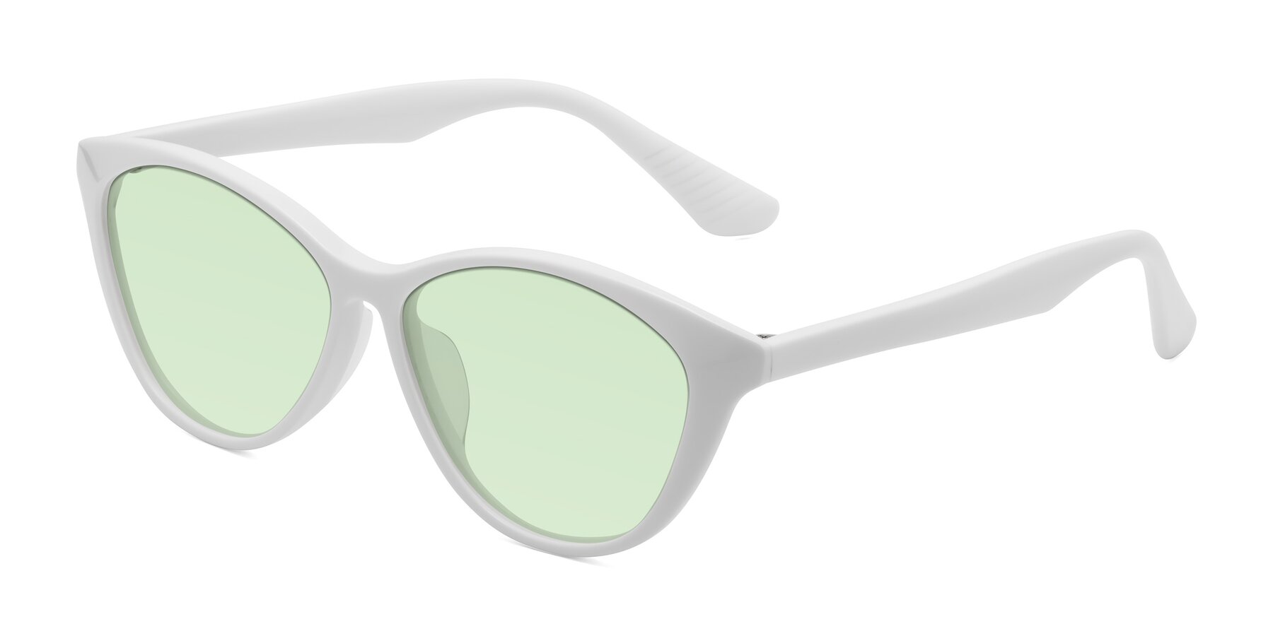 Angle of Casualness in Milky White with Light Green Tinted Lenses