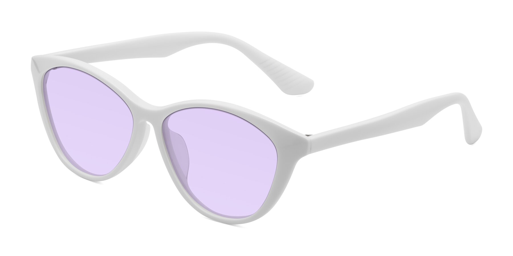 Angle of Casualness in Milky White with Light Purple Tinted Lenses