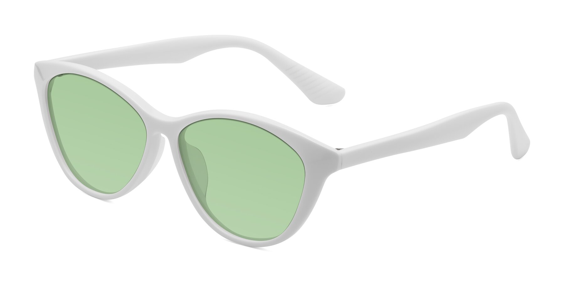 Angle of Casualness in Milky White with Medium Green Tinted Lenses