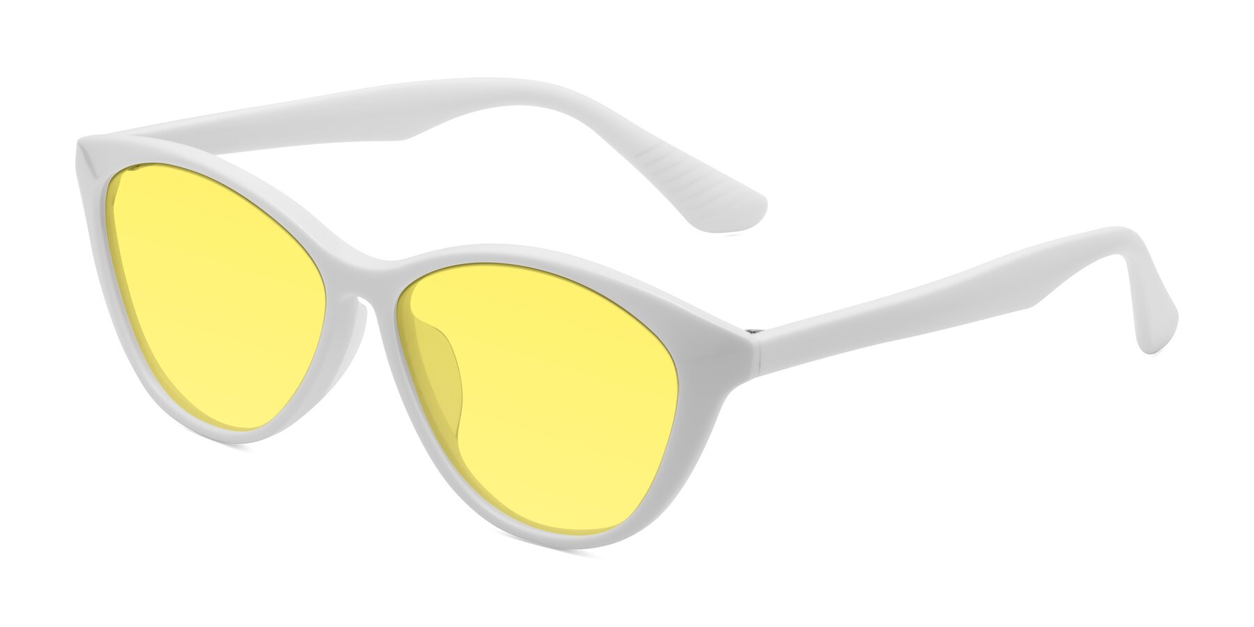 Angle of Casualness in Milky White with Medium Yellow Tinted Lenses