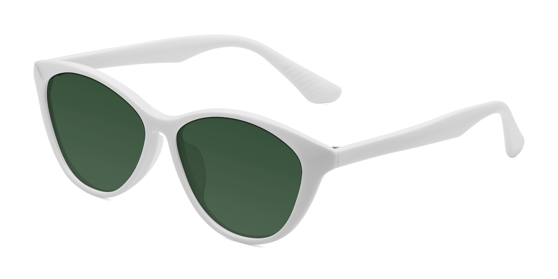 Angle of Casualness in Milky White with Green Tinted Lenses