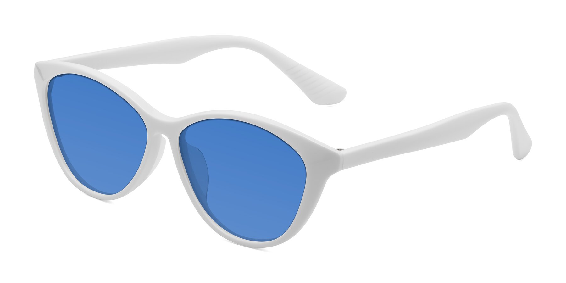 Angle of Casualness in Milky White with Blue Tinted Lenses