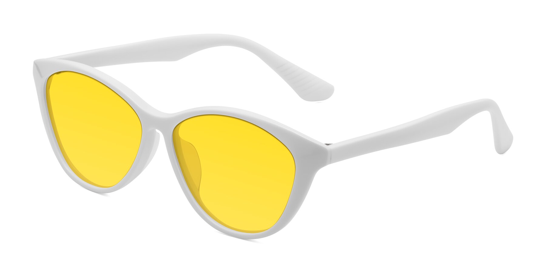 Angle of Casualness in Milky White with Yellow Tinted Lenses