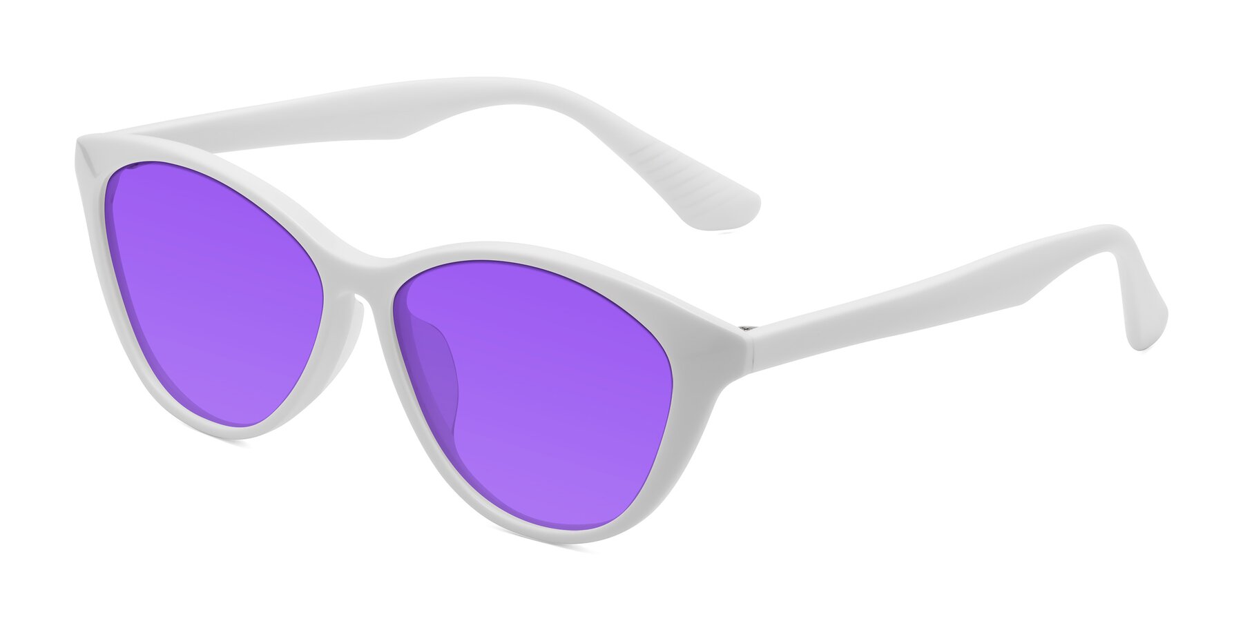 Angle of Casualness in Milky White with Purple Tinted Lenses