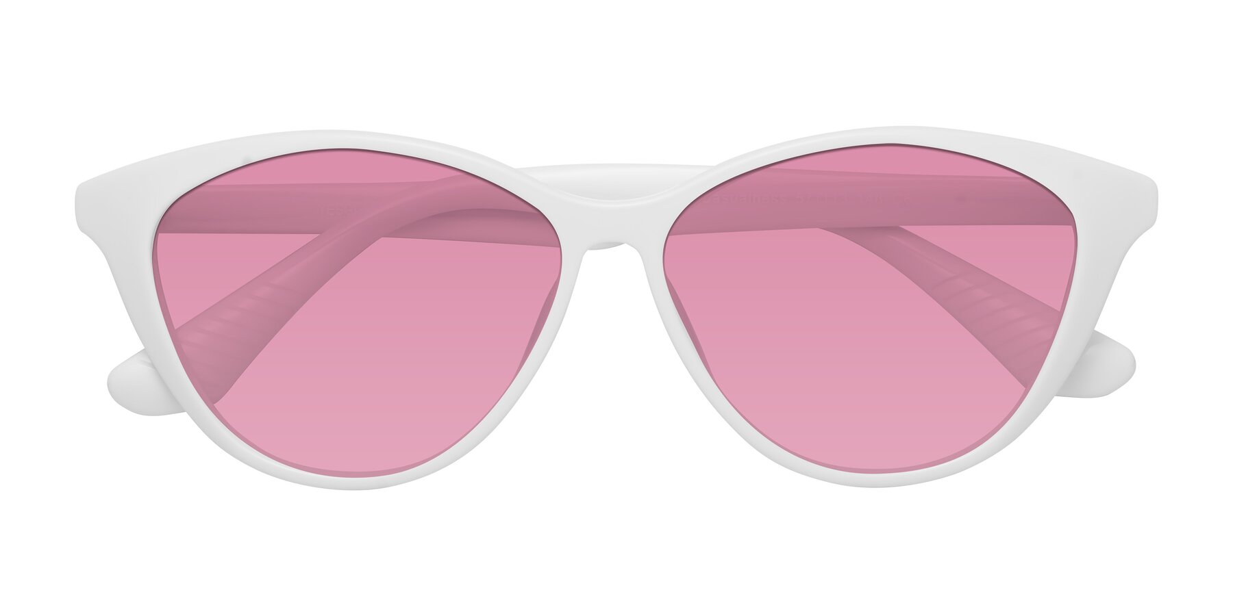 Folded Front of Casualness in Milky White with Medium Wine Tinted Lenses