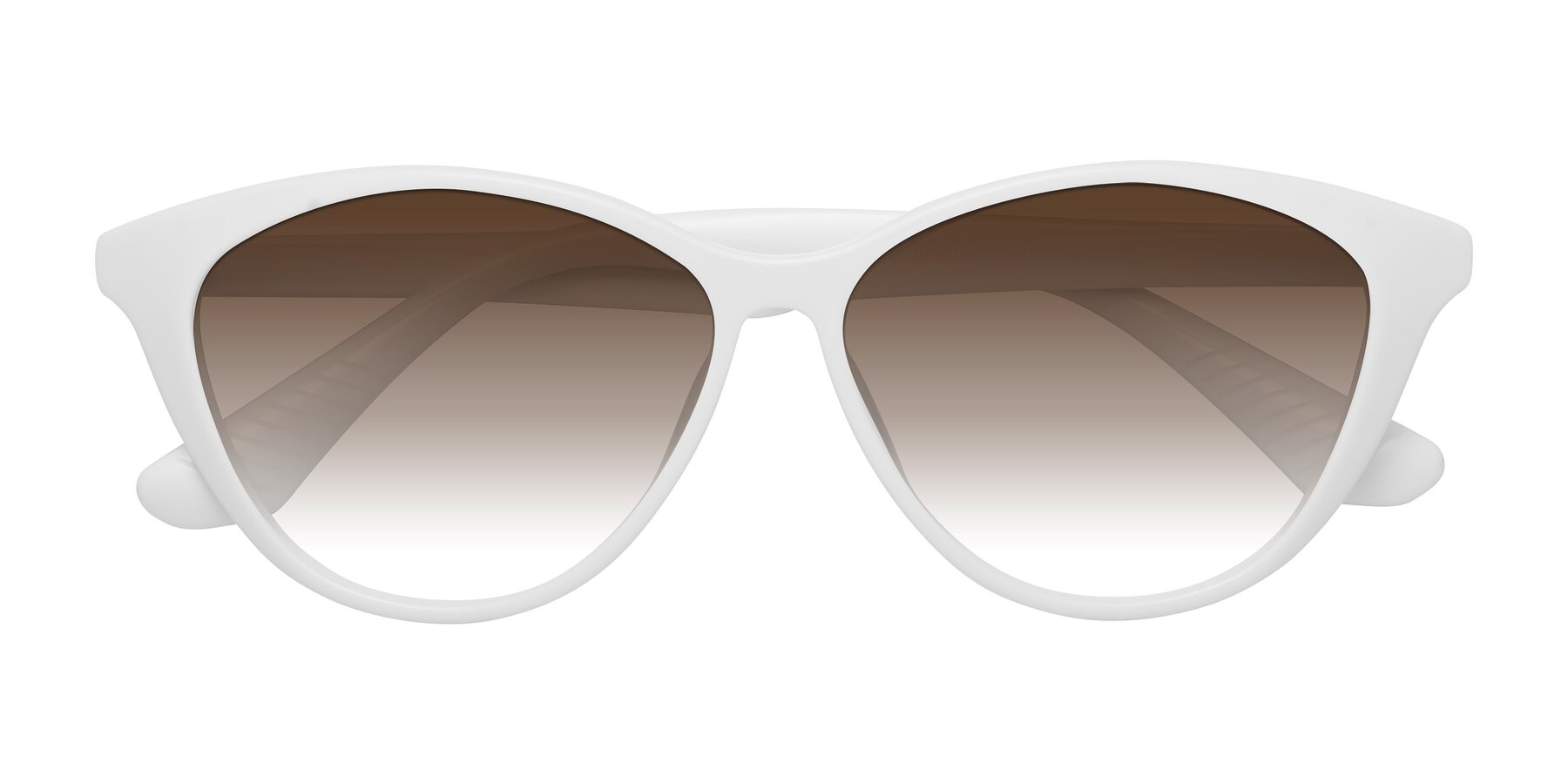 Folded Front of Casualness in Milky White with Brown Gradient Lenses