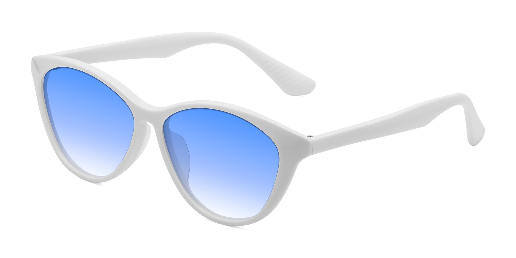 Angle of Casualness in Milky White with Blue Gradient Lenses