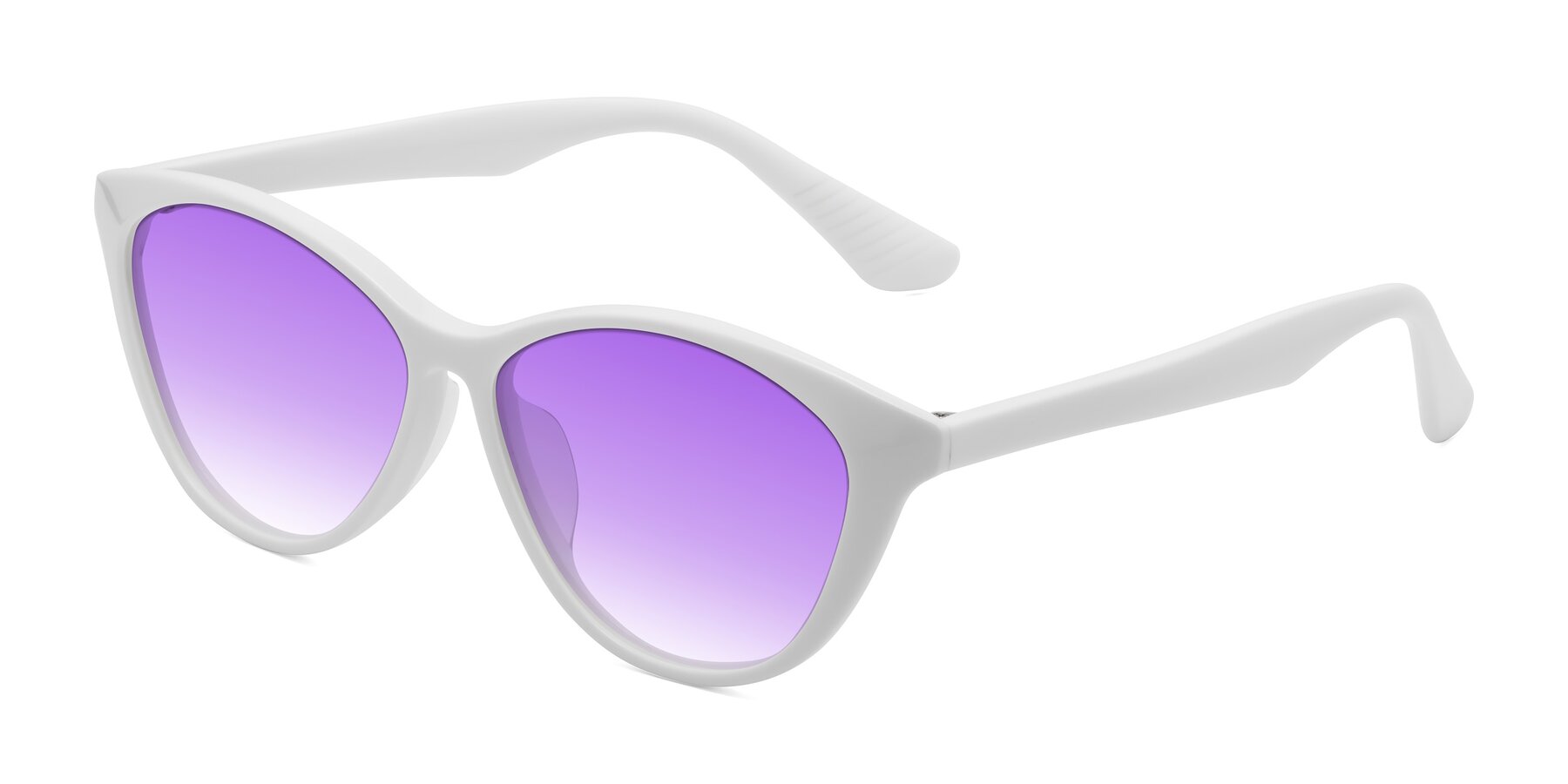 Angle of Casualness in Milky White with Purple Gradient Lenses