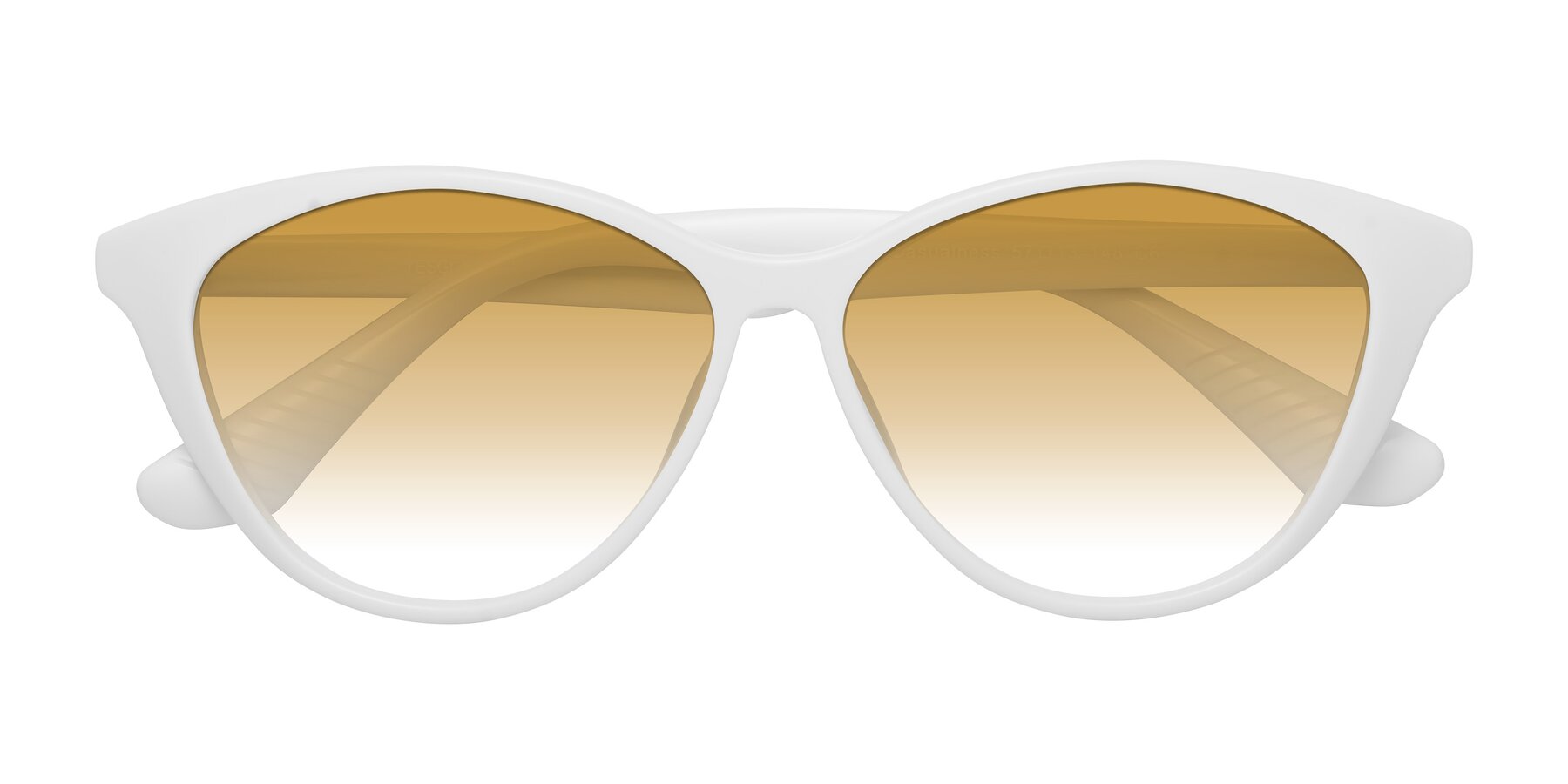 Folded Front of Casualness in Milky White with Champagne Gradient Lenses