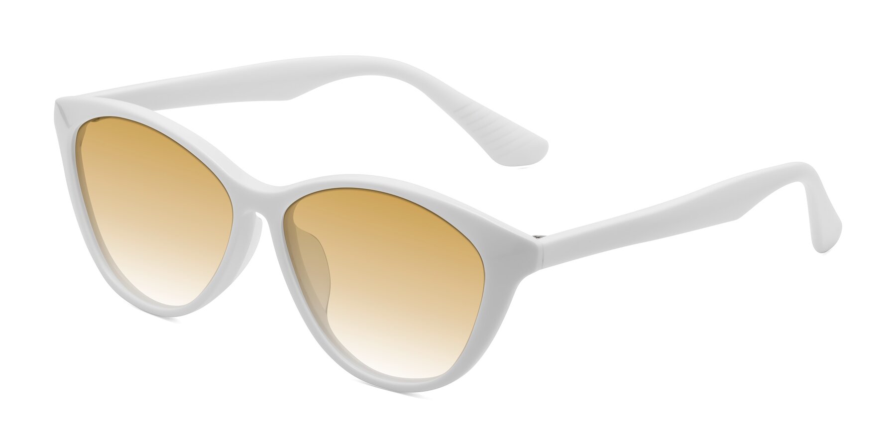 Angle of Casualness in Milky White with Champagne Gradient Lenses