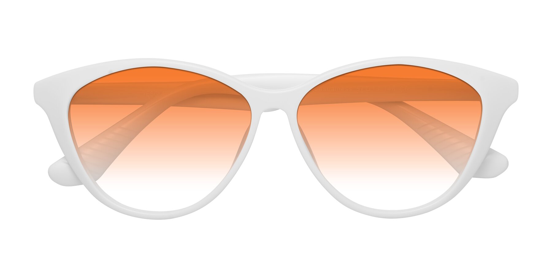 Folded Front of Casualness in Milky White with Orange Gradient Lenses