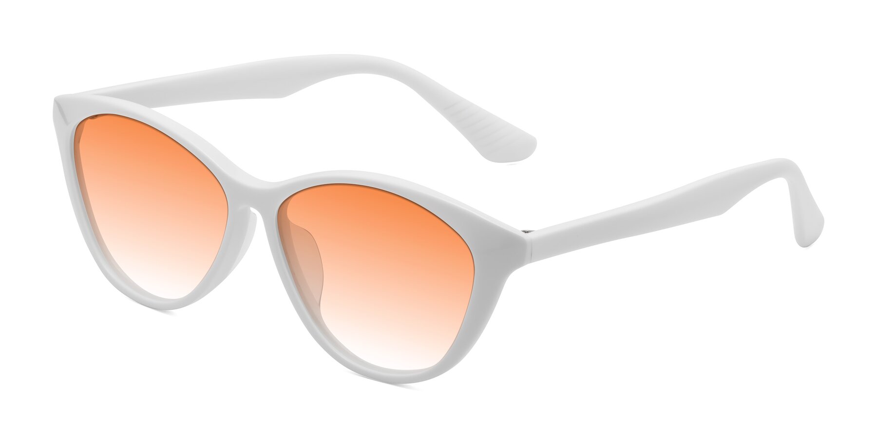 Angle of Casualness in Milky White with Orange Gradient Lenses