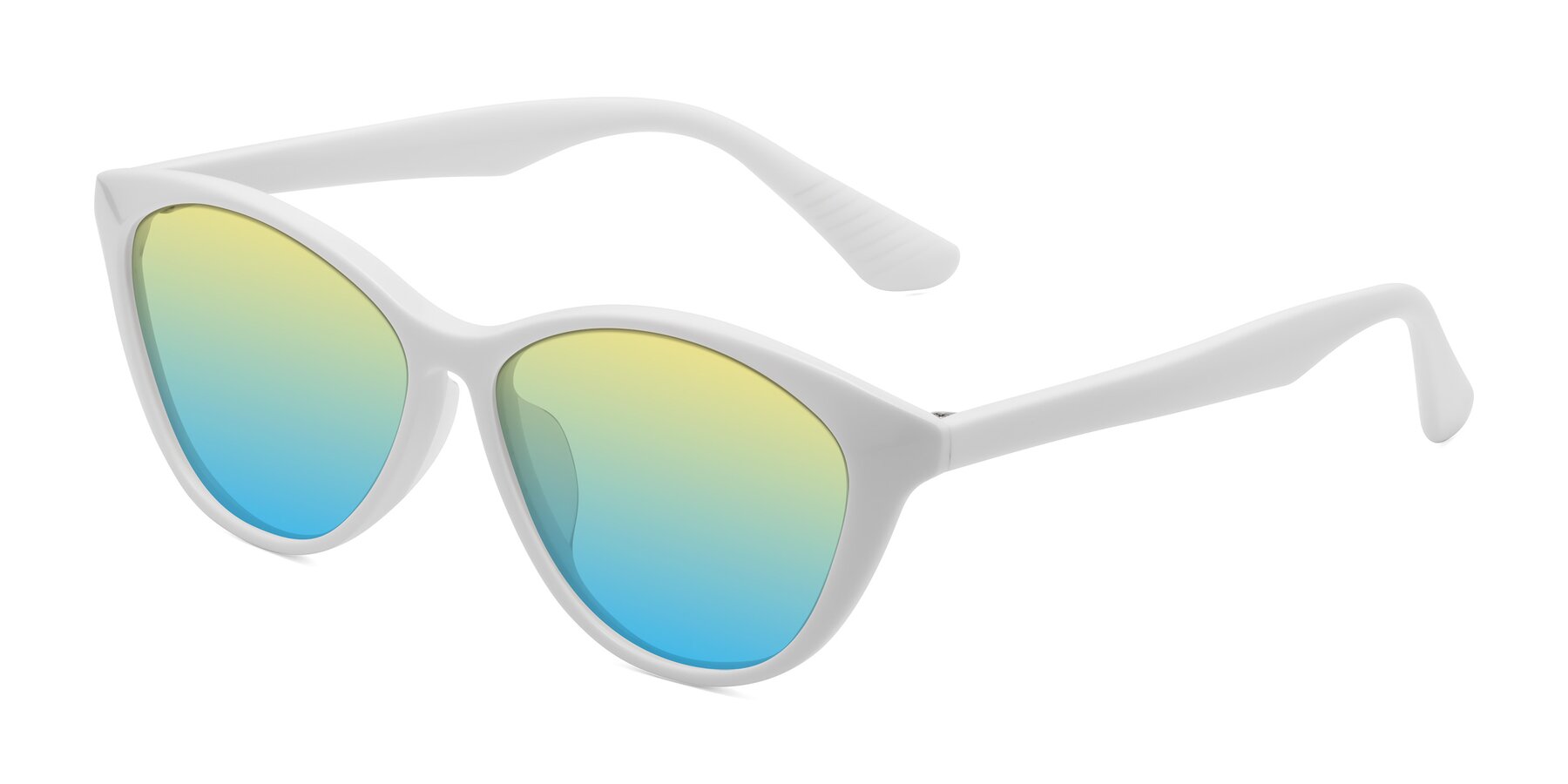 Angle of Casualness in Milky White with Yellow / Blue Gradient Lenses