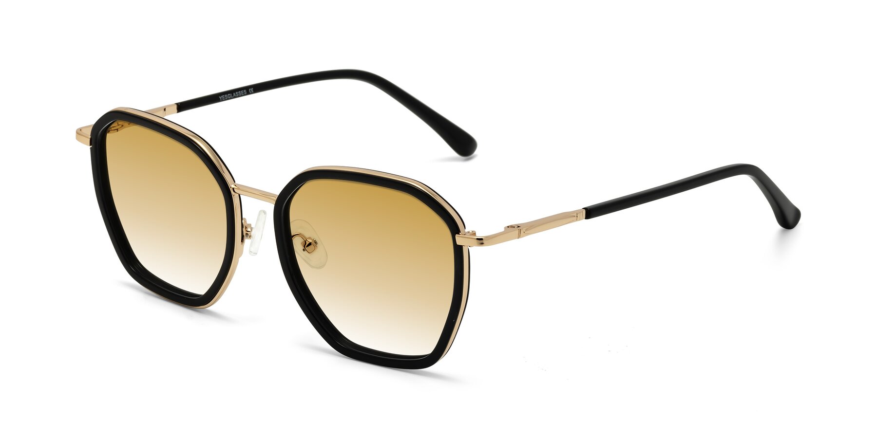 Angle of Fammily in Black-Gold with Champagne Gradient Lenses