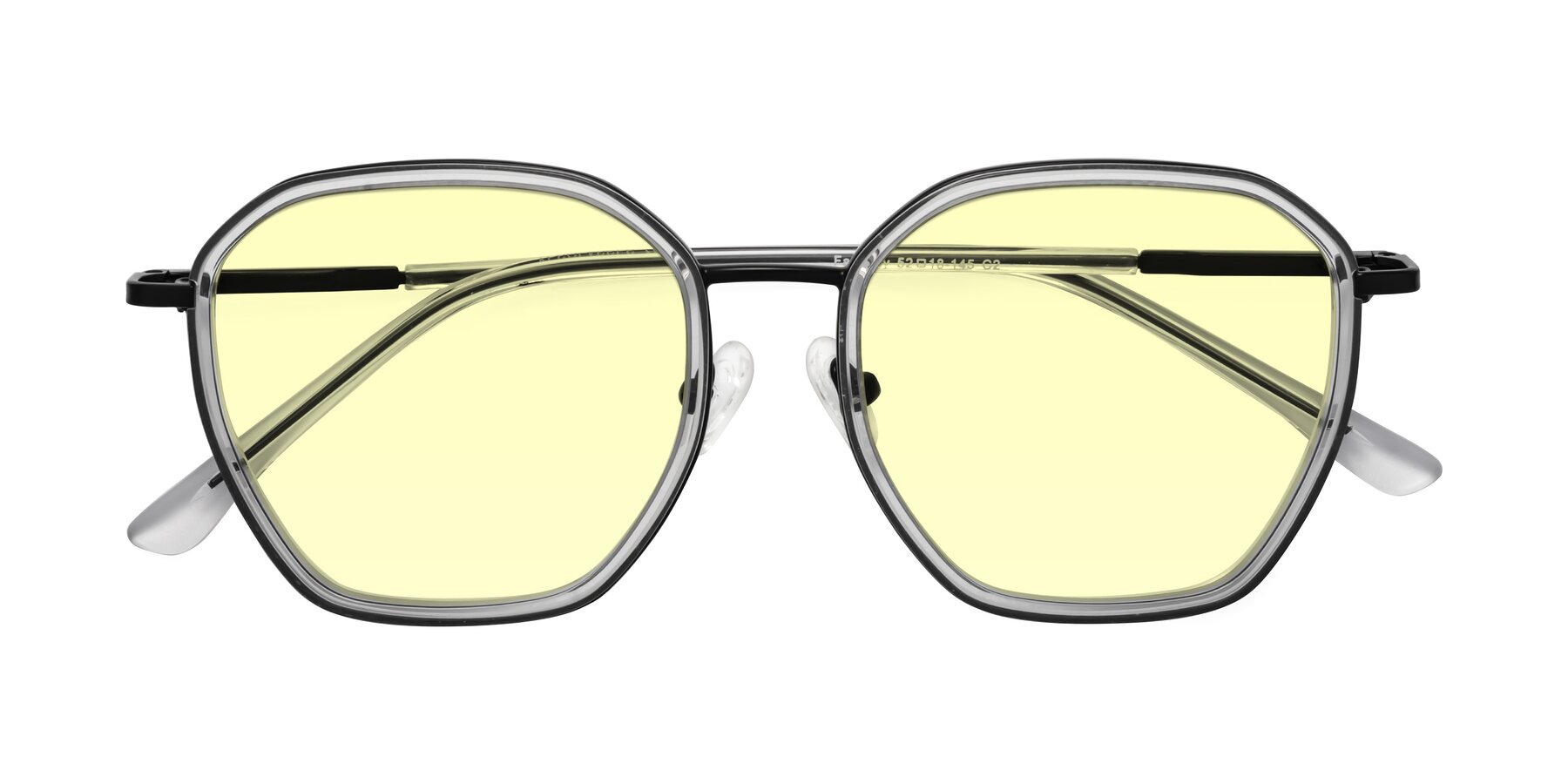 Folded Front of Fammily in Clear-Black with Light Yellow Tinted Lenses